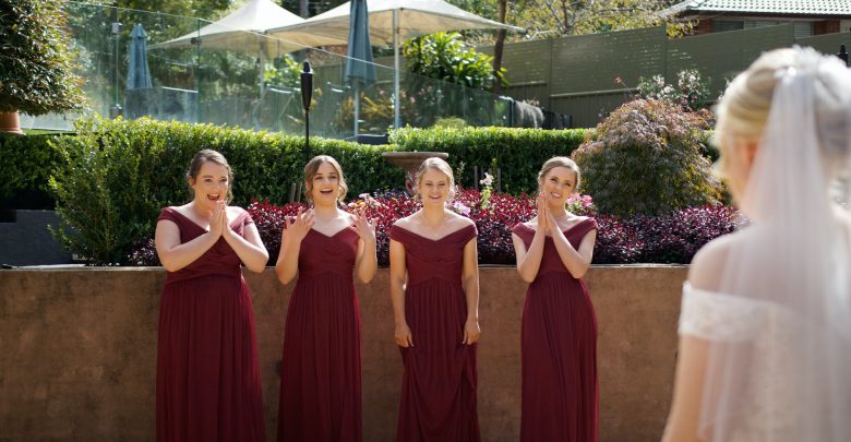 Elegant and light bridesmaid dresses