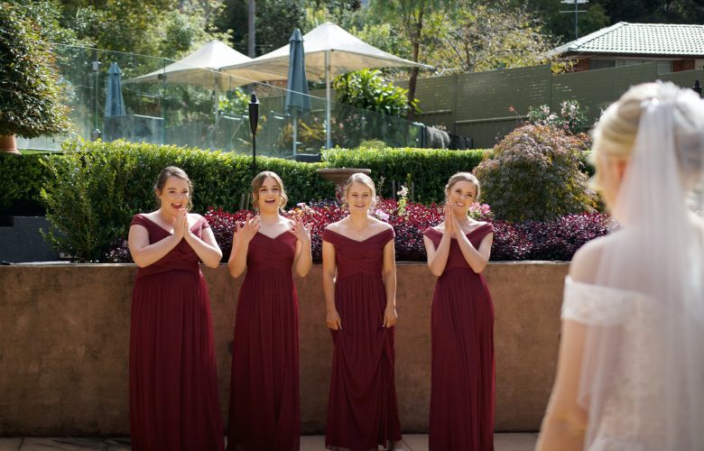 Elegant and light bridesmaid dresses